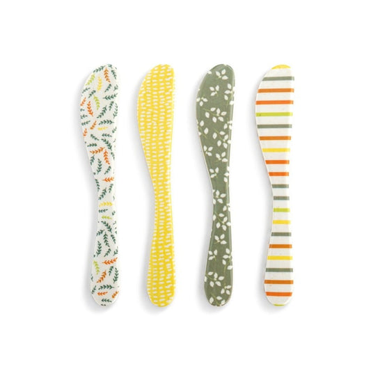 Warm Tones Bamboo Melamine Spreaders Set of 4